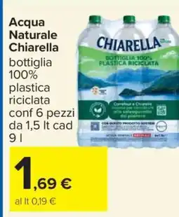 Carrefour Acqua Naturale Chiarella offerta