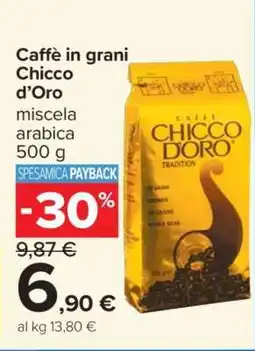 Carrefour Caffè in grani Chicco d’Oro offerta