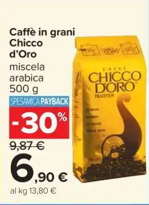 Carrefour Caffè in grani Chicco d’Oro offerta