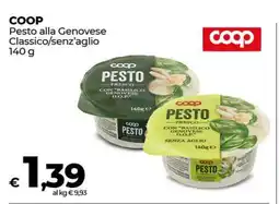 Coop COOP Pesto alla Genovese Classico/senz'aglio offerta