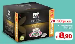 Coop MYSPRESSO POP Cialde caffè 70+20 pezzi offerta