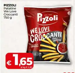 Coop PIZZOLI Patatine We Love Croccanti 750 g offerta
