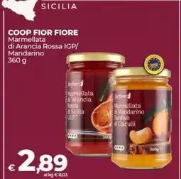 Coop COOP FIOR FIORE Marmellata di Arancia Rossa IGP/Mandarino offerta