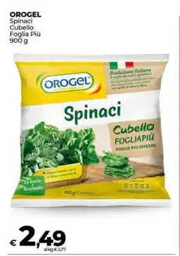 Coop OROGEL SPINACI CUBELLO FOGLIA PIU' offerta