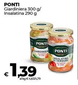 Coop PONTI Giardiniera 300 g / Insalatina 290 g offerta