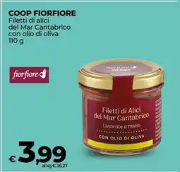 Coop COOP FIORFIORE Filetti di alici del Mar Cantabrico con olio di oliva offerta
