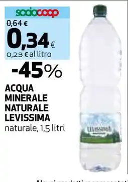 Coop Acqua Minerale Naturale Levissima offerta