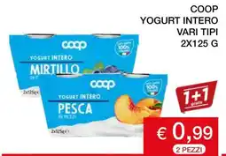Coop COOP YOGURT INTERO VARI TIPI 2X125 G offerta