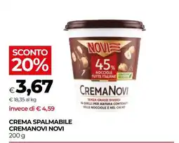 Coop CREMA SPALMABILE CREMANOVI NOVI offerta