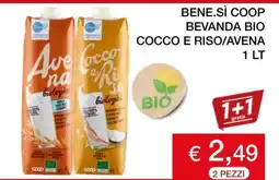 Coop BENE.SÌ COOP BEVANDA BIO COCCO E RISO/AVENA 1 LT offerta