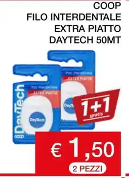 Coop COOP FILO INTERDENTALE EXTRA PIATTO DAYTECH 50MT offerta
