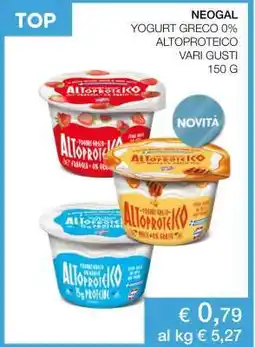Coop NEOGAL YOGURT GRECO 0% ALTOPROTEICO offerta