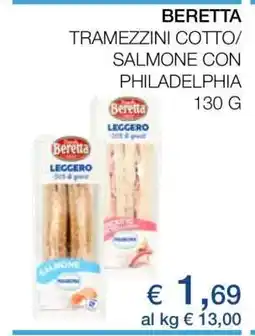Coop BERETTA TRAMEZZINI COTTO/SALMONE CON PHILADELPHIA offerta