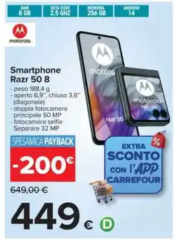 Carrefour Smartphone Razr 50 8 offerta