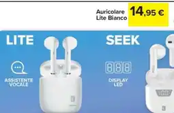 Carrefour Auricolare Lite Bianco offerta