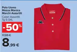 Carrefour Polo Uomo Mezza Manica Marchi Assortiti offerta
