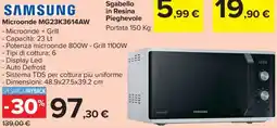 Carrefour Samsung Microonde MG23K3614AW offerta