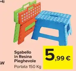 Carrefour Sgabello in Resina Pieghevole offerta