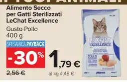 Carrefour Alimento Secco per Gatti Sterilizzati LeChat Excellence offerta