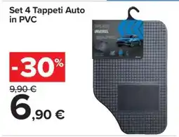 Carrefour Set 4 Tappeti Auto in PVC offerta