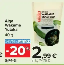 Carrefour Alga Wakame Yutaka offerta