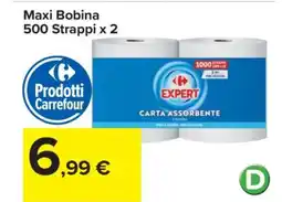 Carrefour Maxi Bobina 500 Strappi x 2 offerta