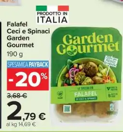Carrefour Falafel Ceci e Spinaci Garden Gourmet offerta