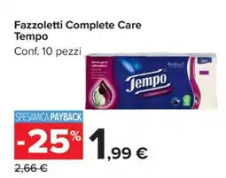 Carrefour Fazzoletti Complete Care Tempo offerta