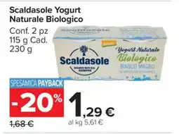 Carrefour Scaldasole Yogurt Naturale Biologico offerta