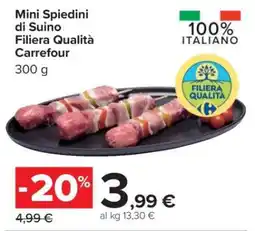 Carrefour Mini Spiedini di Suino Filiera Qualità Carrefour offerta