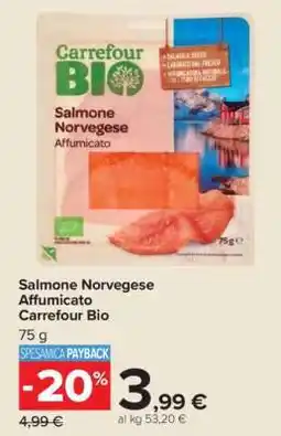 Carrefour Salmone Norvegese Affumicato Carrefour Bio offerta