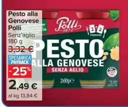 Carrefour Pesto alla Genovese Polli offerta