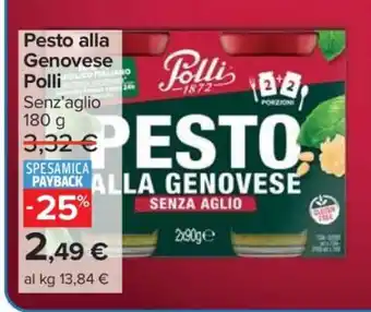 Carrefour Pesto alla Genovese Polli offerta