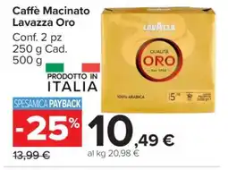 Carrefour Caffè Macinato Lavazza Oro offerta
