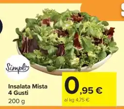 Carrefour Insalata Mista 4 gusti offerta