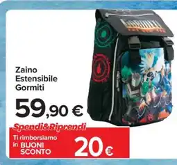 Carrefour Zaino Estensibile Gormiti offerta