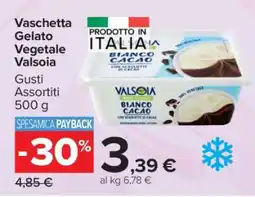 Carrefour Vaschetta Gelato Vegetale Valsoia offerta