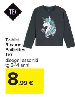 Carrefour T-shirt Ricamo Paillettes offerta