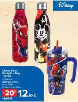 Carrefour Disney Linea Bottiglie e Mug Termici offerta