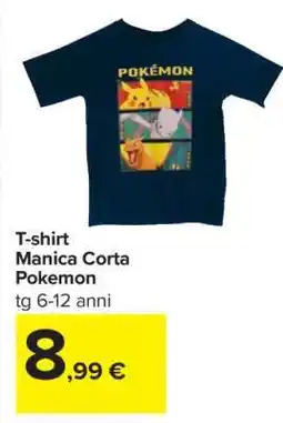 Carrefour T-shirt Manica Corta Pokemon offerta