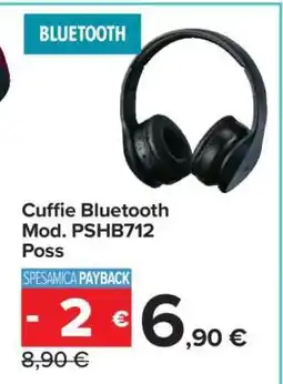 Carrefour Cuffie Bluetooth Mod. PSHB712 Poss offerta