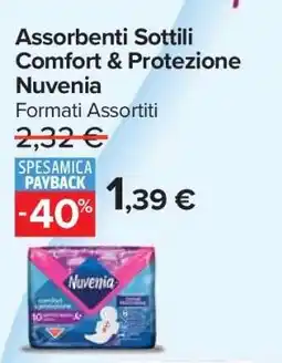 Carrefour Assorbenti Sottili Comfort & Protezione Nuvenia offerta