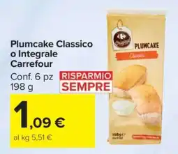 Carrefour Plumcake Classico o Integrale Carrefour offerta
