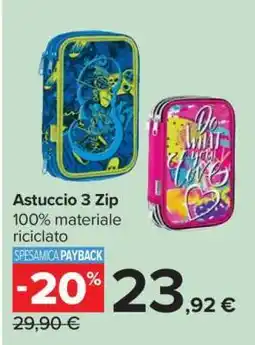 Carrefour ASTUCCIO 3 ZIP offerta