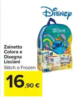 Carrefour Zainetto Colora e Disegna Lisciani offerta