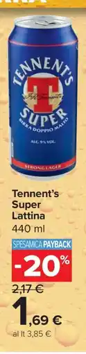 Carrefour Tennent’s Super Latta offerta