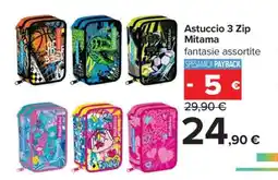 Carrefour Astuccio 3 Zip Mitama offerta