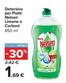 Carrefour Detersivo per Piatti Nelsen Limone o Carboni offerta