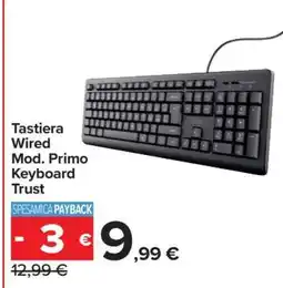 Carrefour Tastiera Wired Mod. Primo Keyboard Trust offerta