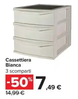 Carrefour Cassettiera Bianca offerta